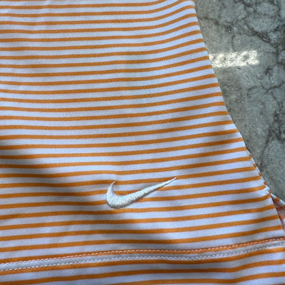 Nike Golf Orange and White Stripe Dry-Fit Top -Size Medium - Picture 8 of 12